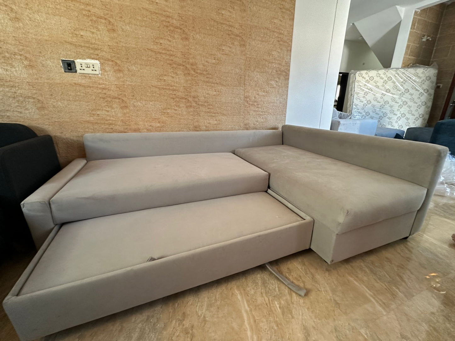 Used 5-Seater Sofa Bed - 220x145 cm! Only OMR 35!