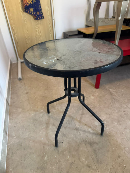 Small Glass Garden Table - Great Condition! Only OMR 10!