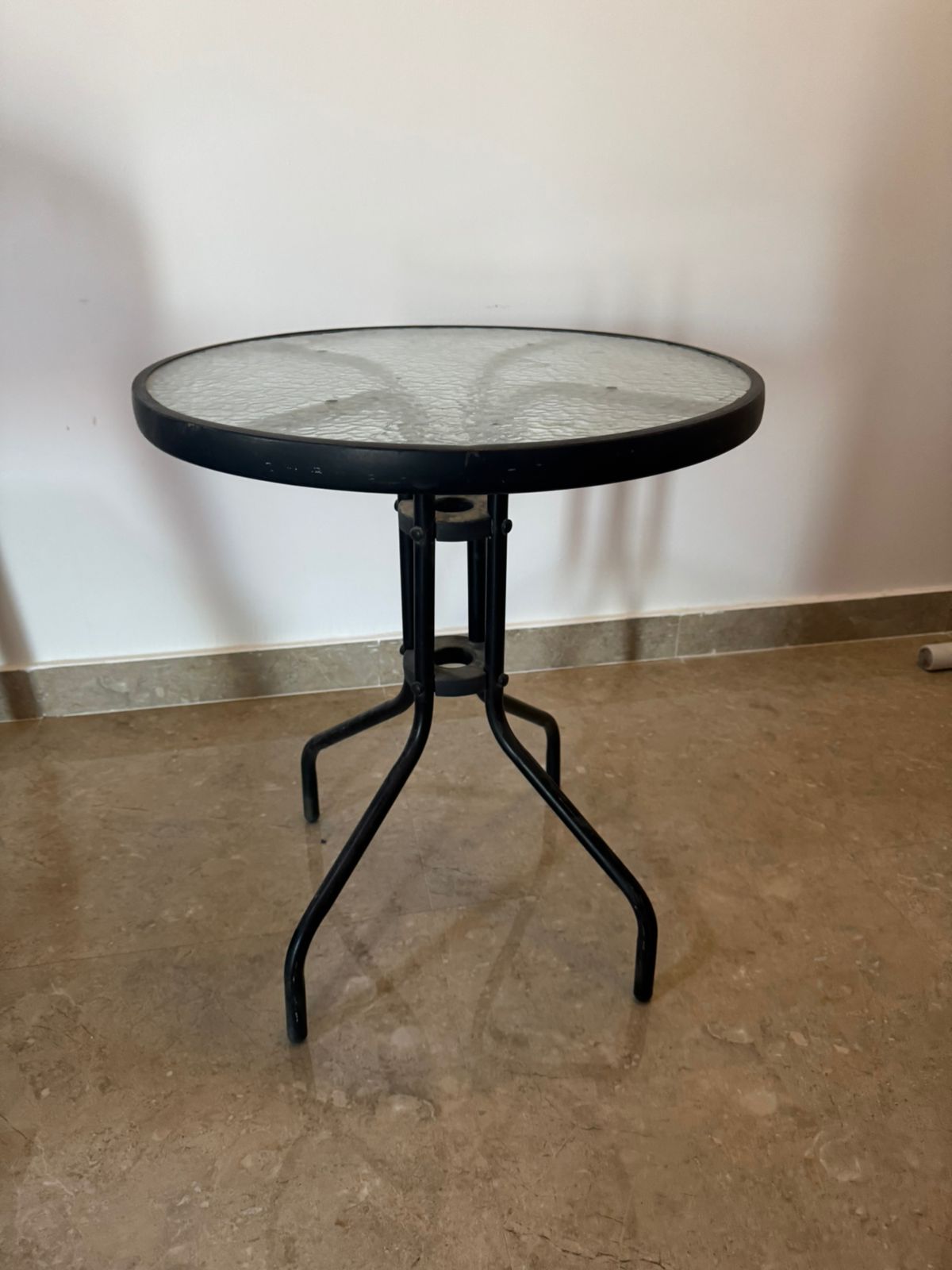 Small Glass Garden Table - Great Condition! Only OMR 10!