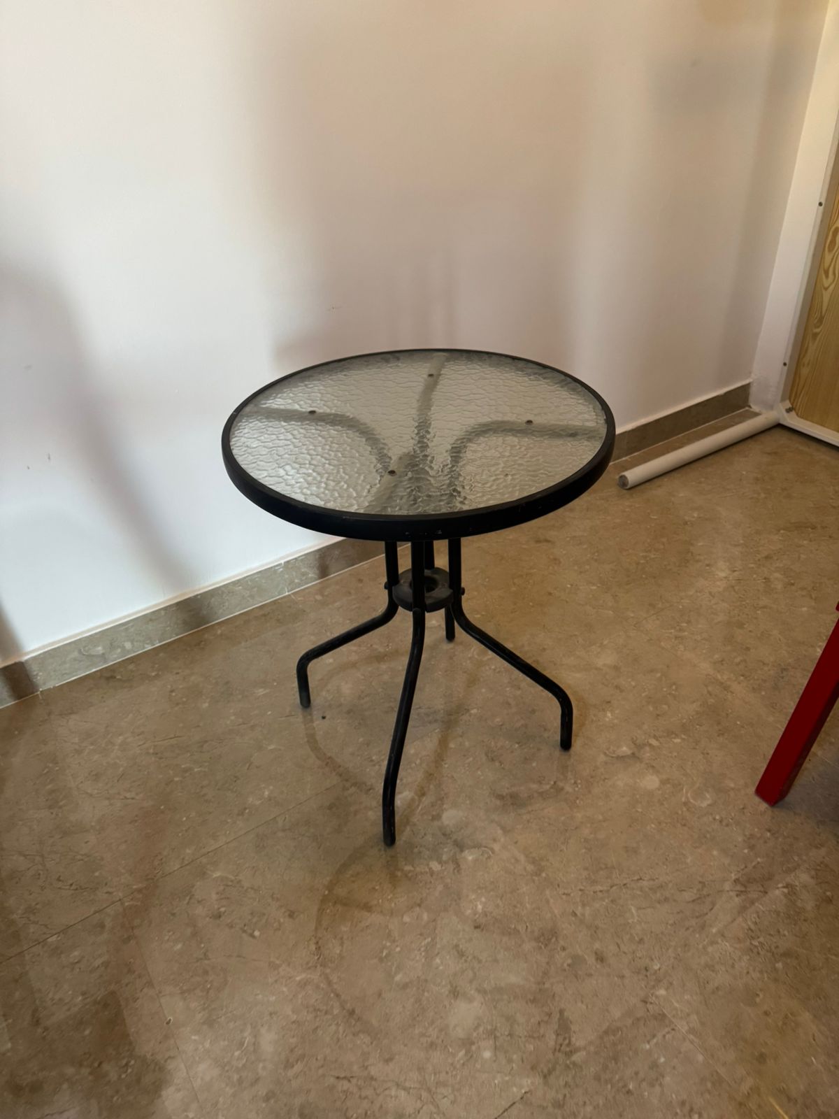 Small Glass Garden Table - Great Condition! Only OMR 10!