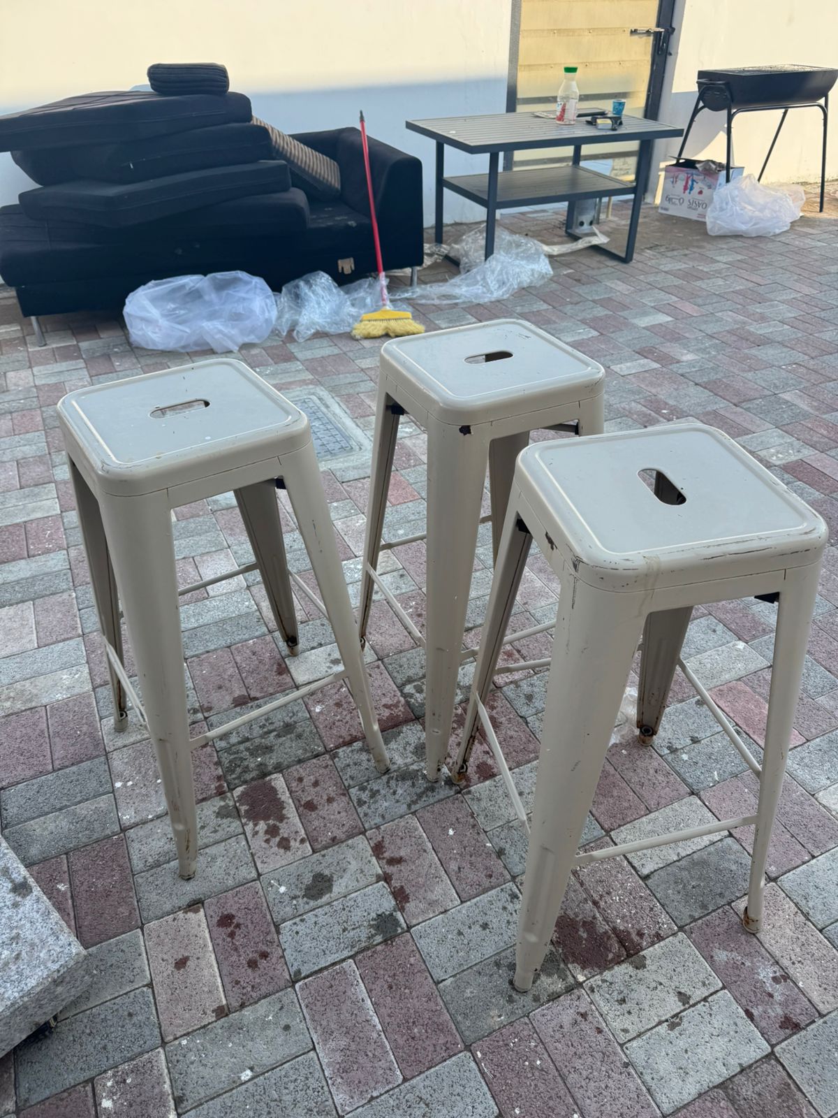 "Metal Stools - 3 Available! Only OMR 10 Each!"