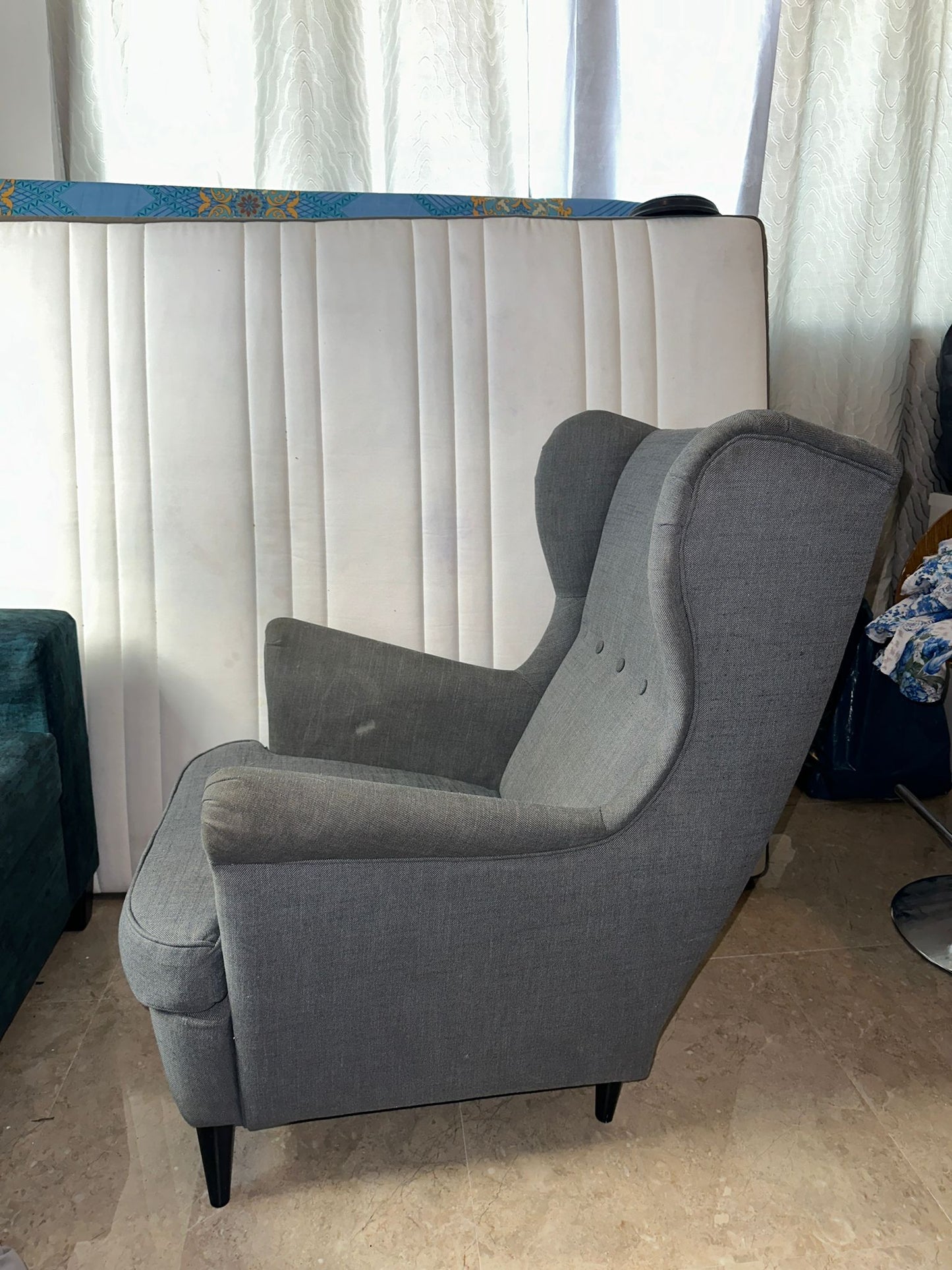 Grey Single-Seater Sofa - Great Condition! Only OMR 8!