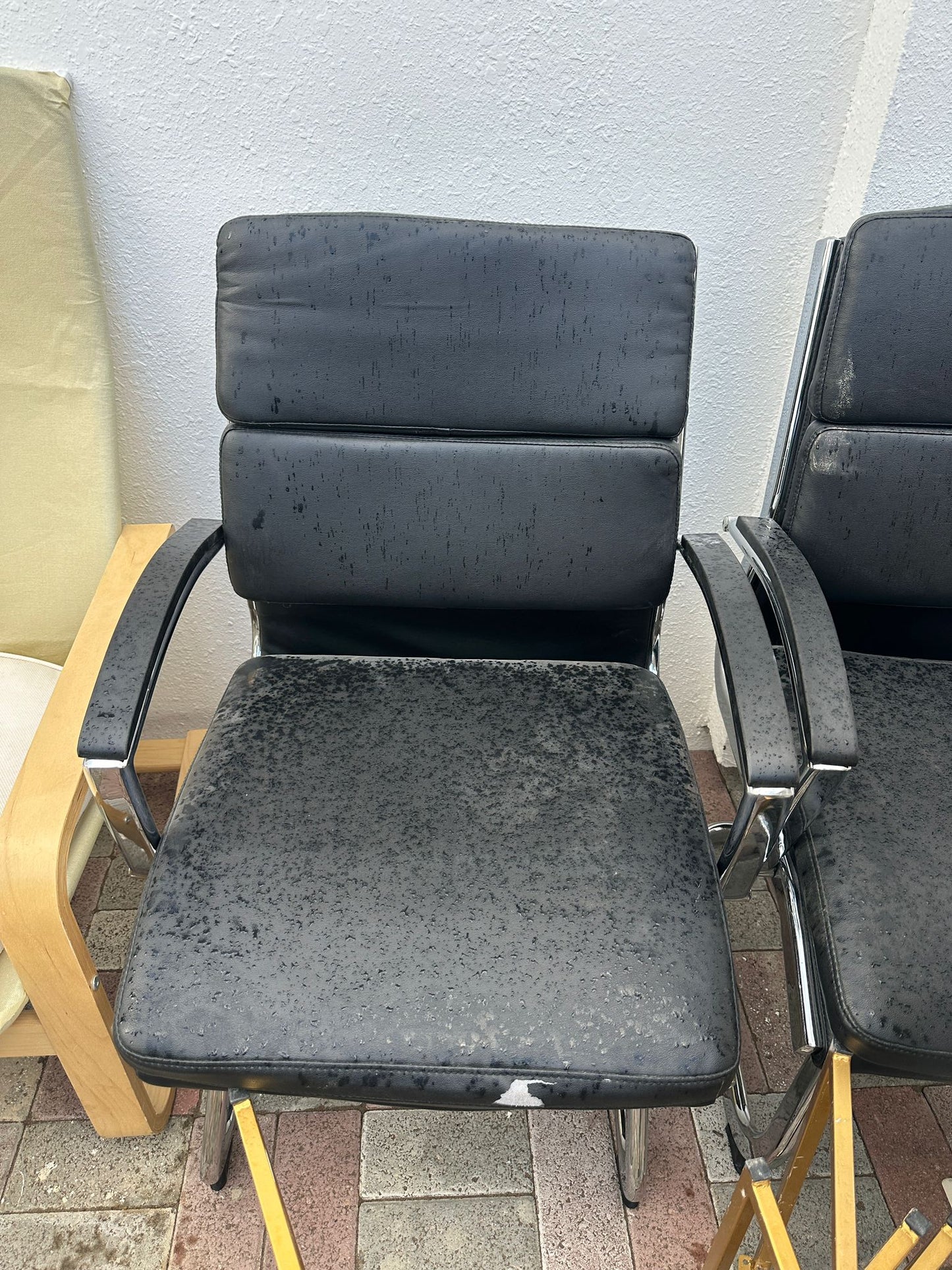 "Black Office Chairs - 3 Available! Only OMR 10 Each!"