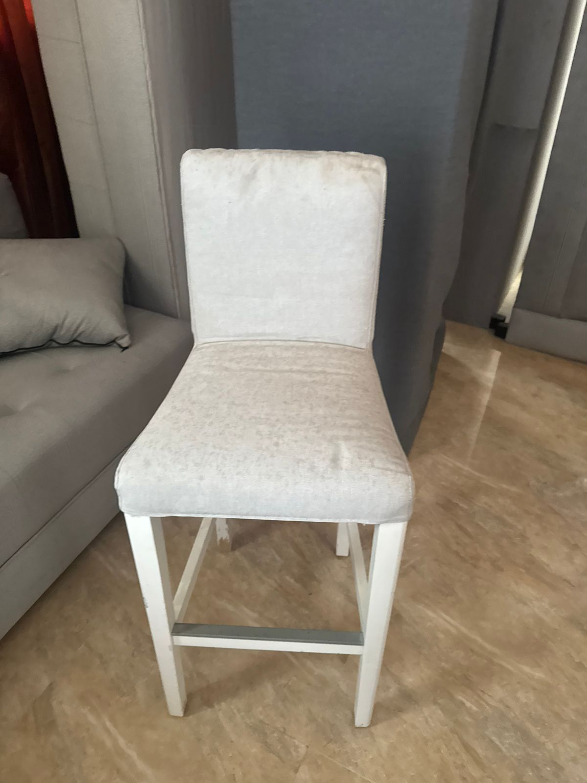 "White Dining Chairs - 3 Available! Only OMR 10 Each!"